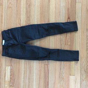 Topshop black distressed skinny jeans